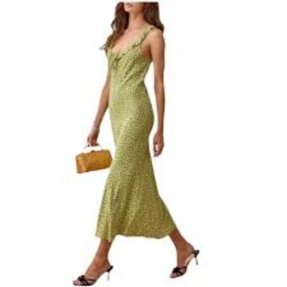 Reformation | Ciatta Jessie Olive Floral Maxi Dress - Picture 8 of 11